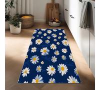 Alfombra Pasillo Larga 40 x 120 cm, Alfombra Cocina Lavable Antideslizante Flores Y Plantas Geométricas Pelo Corto Coreano para Pasillo Cocina Lavadero Comedor Entrada
