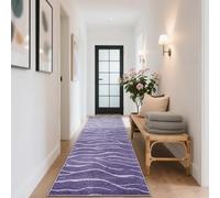Alfombra Pasillo Larga Antideslizante Alfombras Cocina Lavable Alfombra Runner Moderna Polipropileno para Cocina, Salón, Despacho, Lavadero, Dormitorio, Multicolor 120 x 350 cm