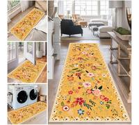 Alfombra Pasillo Largo Vintage Alfombra Corredor 40 x 140 cm Antideslizante Lavable Alfombra Estrecha de Pasillo Felpudos Absorbente Alfombra Cocina Alfombra de Entrada de Pelo bajo para Puerta