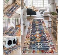 Alfombra Pasillo Largo Vintage Alfombra Corredor 80 x 160 cm Antideslizante Lavable Alfombra Estrecha de Pasillo Felpudos Absorbente Alfombra Cocina Alfombra de Entrada de Pelo bajo para Puerta