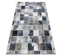 Alfombra PATCHWORK 21716 gris - Piel de vacuno 120x170 cm