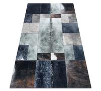 Alfombra PATCHWORK 21719 negro - Piel de vacuno 120x170 cm