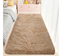 Alfombra Pelo Largo 190 x 360 cm No Se Desprenden, Lavable Hasta 30 Grados, Antideslizante, Fluffy, Muy Suave, Alfombra de Pelo Largo, Alfombras Moderna, para Dormitorio, Sala de Estar, beige