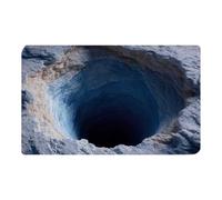 Alfombra peluda extra grande para entrada con efecto de engaño visual, adecuada para zonas de alto tráfico, uso en interiores y exteriores, duradera y fácil de limpiar (azul cielo 2, 50 x 80 cm)