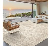 Alfombra pequeña de 2 x 4 pies, decoración abstracta envejecida vintage de granja, crema, 60 x 120 cm, alfombra para entrada, cocina, pasillo, dormitorio, mesita de noche