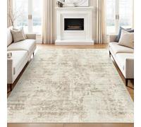 Alfombra pequeña de 60 x 90 cm, color gris pardo, moderna, envejecida, abstracta, decoración de granja, neutral, 60 x 90 cm, lavable para entrada, entrada, cocina, sala de estar, dormitorio