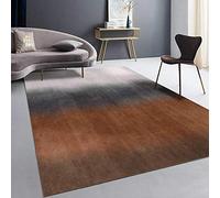 Alfombra pequeña para sala de estar, dormitorio, 80 x 120 cm, suave, antideslizante, pelo corto, comedor, loft, camino de entrada, moderno, degradado, amarillo, marrón,
