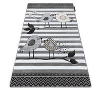 Alfombra PETIT BIRDS Pajaritos gris 200x290 cm