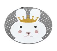 Alfombra PETIT BUNNY Conejito Conejo círculo gris circulo 160 cm