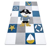 Alfombra PETIT CORSAIR PIRATA EMBARCACION ANCLA azul 180x270 cm