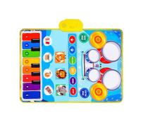Alfombra Piano Alfombra Musical Educativa con Tambor Sensorial | Alfombra Musical Infantil Para Cuna Hogar Baño Ducha Coche Silla De Coche Viaje Juego Al Aire Libre