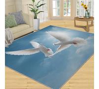 Alfombra Pigeon Alfombra Lavable de Paloma de la Paz para Sala de Estar, moqueta Suave y Antideslizante para Dormitorio, Mesa de Comedor, mesita de Noche, decoración Interior