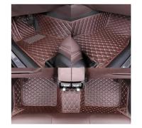 Alfombra Piso Coche Alfombrilla De Coche Personalizada para Mitsubishi para L200 1990-2024 Todos Los Modelos Alfombra para Pasarela Diseño Piezas Interiores Talonera de Goma(Café)