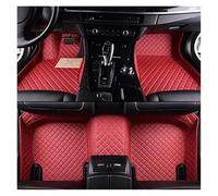 Alfombra Piso Coche Alfombrillas De Coche Personalizadas con Cobertura Total En 3D para VW para Atlas 7 Seat 2017-2020 Juego Suelo Accesorios Interiores Talonera de Goma(Rojo)