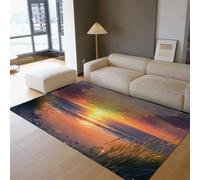 Alfombra Playa Dormitorio 100x150 paisajes costeros salón Isla Tropical Antideslizante moqueta Pelo bajo Lavable Cocina Restaurante Oficina