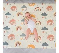 Alfombra Plegable Acolchada 120x180x1cm - Gimnasio y Manta De Juegos Bebe Impermeable Reversible - Tapete De Actividades - Regalo