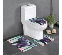Alfombra protectora absorbente de agua de Pantera Negra, juego de 3 piezas, para dormitorio, cocina, bañera, hogar, alfombra decorativa de felpa