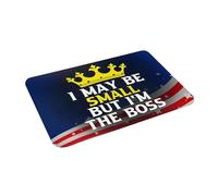 Alfombra Puedo Ser Pequeño Pero Soy El Jefe Fino Felpudo Entrada Interior Atrapapolvo Felpudo Entrada Casa para Dormitorio Cocina Recibidor 60X40Cm