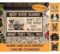 Alfombra Puerta Antideslizante Felpudo De Entrada Divertidos Alfombra De Baño para Interior Jardín Pasillo 40X60Cm Perro, No Dejes Salir Al Perro