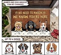 Alfombra Puerta Divertidos Felpudo De Bienvenida Duradero Felpudo De Entrada para Jardín Entrada Casa Cuarto 40X60Cm No Hay Necesidad De Golpear Al Perro