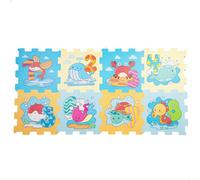 Alfombra puzle bebés animales y números 8 piezas gomaespuma c'baby