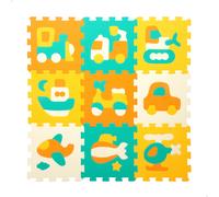 COLORBABY C'Baby Alfombra Puzzle bebé, 8 pzs, Vehiculos, 114x58 cm, Tapete Acolchado bebés, Manta de Juegos Acolchada, Rompecabezas de Goma eva, Alfombrilla Juego niños +24 Meses (39128)