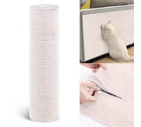Alfombra Rascador Autoadhesivo para Gatos 40x200cm DIY Recortable - Torre para Gatos - Protección de Alfombras y Sofás (Beige, 1 Pieza)