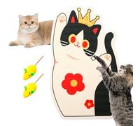 Alfombra Rascador para Gatos - 50x80cm Panel Fieltro, Protector Muebles Autoadhesivo, Vertical Anti-Arañazos con Juguetes Interactivos | Protege Sofá, Paredes, Puertas E Interior