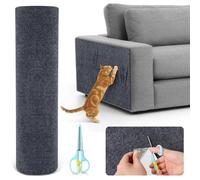 Alfombra Rascador para Gatos, Protector de Muebles Adhesivo, Tapete Autoadhesivo para Rascar, Sofá y Pared, Esquina 30*200cm (Gris Oscuro)