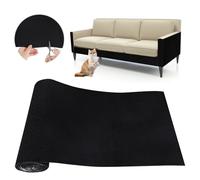 Alfombra Rascador para Gatos: Protector Sofa Gatos Arañazo DIY Recortable Rascador Sofa Gato - Autoadhesivo Protector Ideal para Pared, Esquina y Sofá, 40×200cm (Negro, 40×200cm)