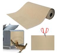 Alfombra Rascador para Gatos,Protector Sofa Gatos Arañazo,Tapete Rascador para Gatos con Autoadhesivo,DIY Climbing Cat Scratcher,Alfombra Autoadhesiva para Gato para Proteger Alfombrasy Sofás Caqui