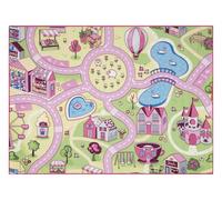 ALFOMBRA REBEL ROADS Sweet town 26 Dulces antideslizante para niños - rosado / verde 95x200 cm