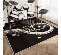 Alfombra rectangular antideslizante para batería electrónica, bombo, caja, guitarras e instrumentos musicales, accesorio de batería insonorizado
