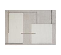 Alfombra rectangular beige con motivos 150 x 220 cm IRENE