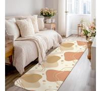 Alfombra rectangular con diseño de corazones, moderna, minimalista, con flores, ondas, ninguna, beige, pelo bajo, borde de esponja, para cocina, baño, entrada, mesita de noche, 2 x 8 pies