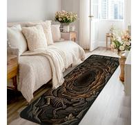 Alfombra rectangular para camino de cueva, diseño de huesos de esqueleto natural de Halloween, color marrón, pelo bajo, borde de esponja, para cocina, entrada, lavandería, mesita de noche, 2 x 8 pies