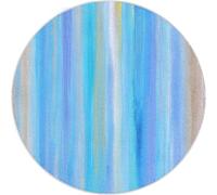 Alfombra Redonda 160 cm, Azul Marino Lavable Antideslizante para Dormitorio, Abstracto Degradado Líneas Geometría con Estampado para Entrada Guardería Cocina Halls Balcón