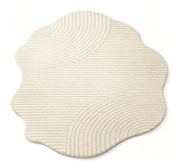 Alfombra Redonda, Alfombra Circular De Felpa Suave Y Corta, Alfombra Mullida Antideslizante, Alfombra Decorativa Moderna De Interior para Dormitorio, Salón, Cuarto Infantil(Irregular A,120x160cm)
