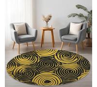 Alfombra redonda de 180 cm, lavable, diseño de dragón chino, alfombra redonda de loto, antideslizante, para interiores, para sala de estar, habitación de los niños, color rojo