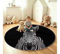 Alfombra redonda de animales de 200 cm, antideslizante, suave, lavable a máquina, alfombra circular que no se desprende, para dormitorio, sala de estar, debajo de la silla, para niños y niñas