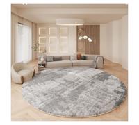 Alfombra Redonda De Lujo For Sala De Estar Y Dormitorio. Superficie De Terciopelo Ultrasuave, Lavable A Máquina, Base Antideslizante, Decoración Moderna A Rayas.(Gray Gold,100 * 100cm)
