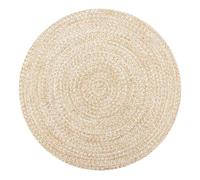 Alfombra redonda de yute blanco/natural ø90cm