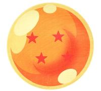 Alfombra Redonda Dragon Ball Bola de 4 Estrellas - 60 x 60 cm