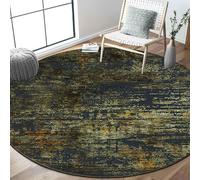 Alfombra Redonda Estilo Bohemio, Suave, De Imitación De Cachemira, Antideslizante, Lavable A Máquina, De Perfil Bajo, Para Dormitorio, Sala De Estar, Oficina, Decorativo El Hogar, 80cm/31.5in-G