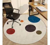 Alfombra redonda para suelos de madera dura, 110 cm, antideslizante, protector de escritorio para juegos y oficina, ideal para suelos laminados y azulejos