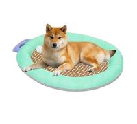Alfombra refrescante para gatos | Cesta para animales con bola interactiva - Manta al aire libre para gatitos - Ideal para cachorro y gato para calor estival, talla S, M L para suelo