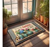 Alfombra retro floral Serenity: A Garden Soul'S Sanctuary, felpudo para balcón, decoración de balcón y puerta delantera (50 x 80 cm)