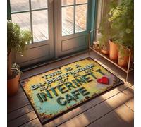 Alfombra retro oxidada con signo que aclara "This Is A Bathroom Not An Internet Cafe!", felpudo para decoración de balcón o exterior (50 x 80 cm)