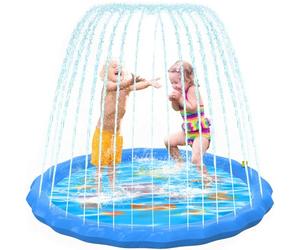 Alfombra Rociadora de Agua para Exterior 170 cm, Juguete Acuático Infantil para Niños 2 3+ Años, Parque Acuático con Conexión para Manguera - Piscina Refrescante Jardín, Mascotas