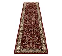 Alfombra Royal ADR, Alfombra clásica y Tradicional, para el Pasillo y el vestíbulo Rojo 80x200 cm